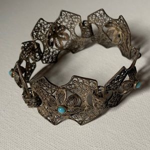 Vintage Silver & Turquoise Bracelet